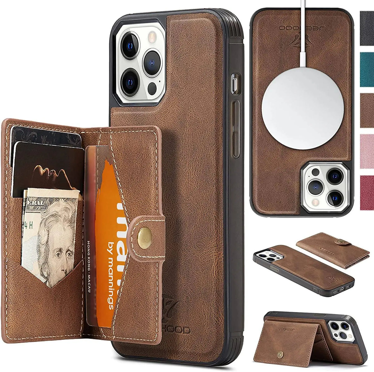 Avontic Leather Card Holder Case For iPhone 13 / 13 Pro / 13 Pro Max /13 Mini - Avontic