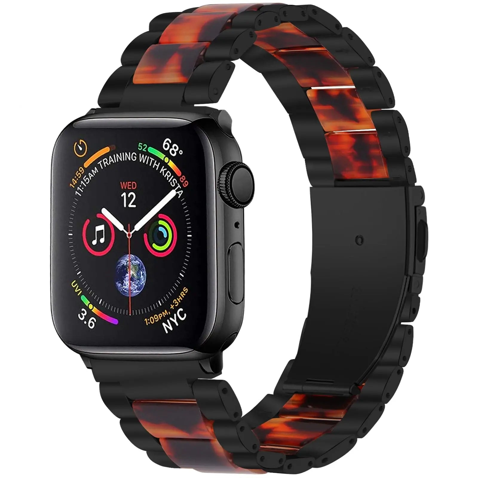 Stainless Steel Resin Band For Apple Watch Series 7 - Pinnacle Luxuries