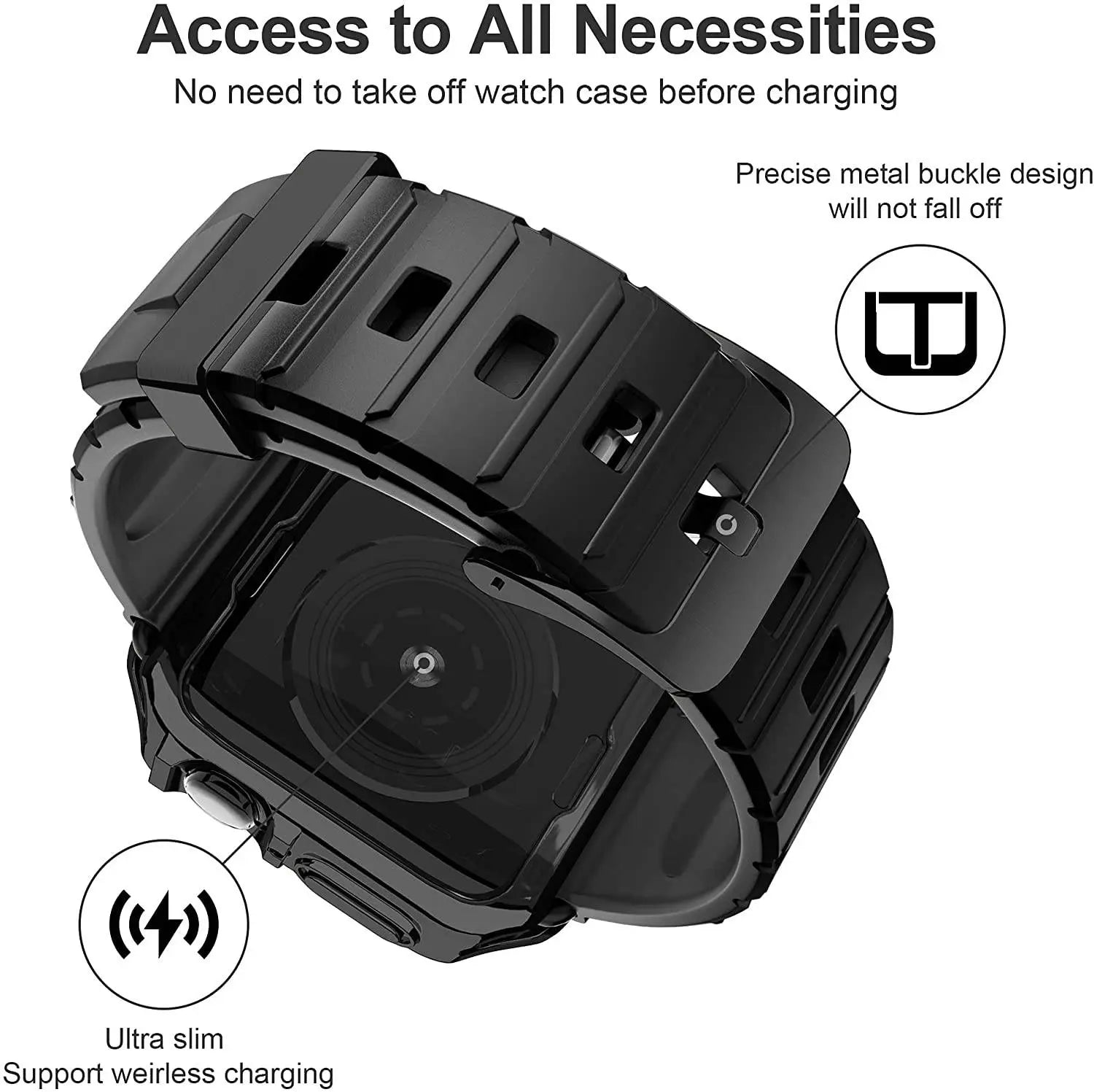 Ultimate Titan Band And Case Protection For Apple Watch Series 1/2/3/4/5/6/7 - Pinnacle Luxuries