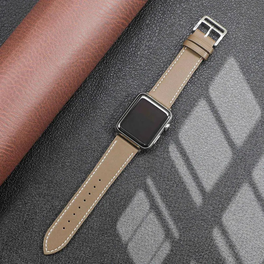 Vintage Genuine Leather Band For Apple Watch Series 7 41mm 45mm - Pinnacle Luxuries