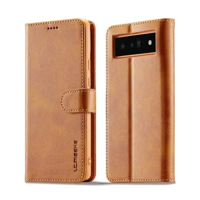 Premium Leather Wallet Case For Google Pixel 6 / 6 Pro - Avontic