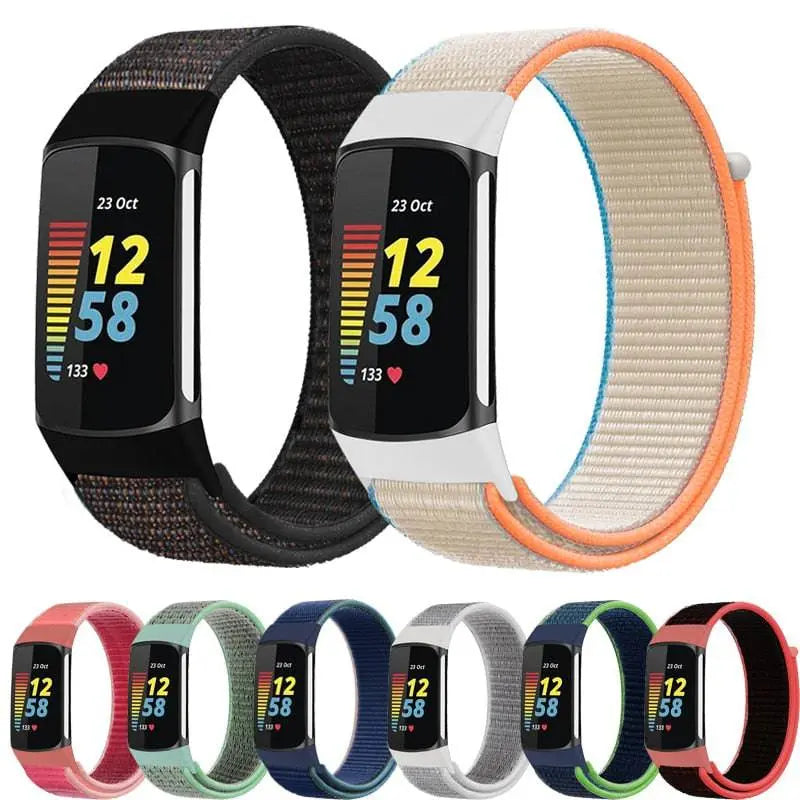 Nylon Sweat Resistant Sport Band For Fitbit Charge 5 - Avontic
