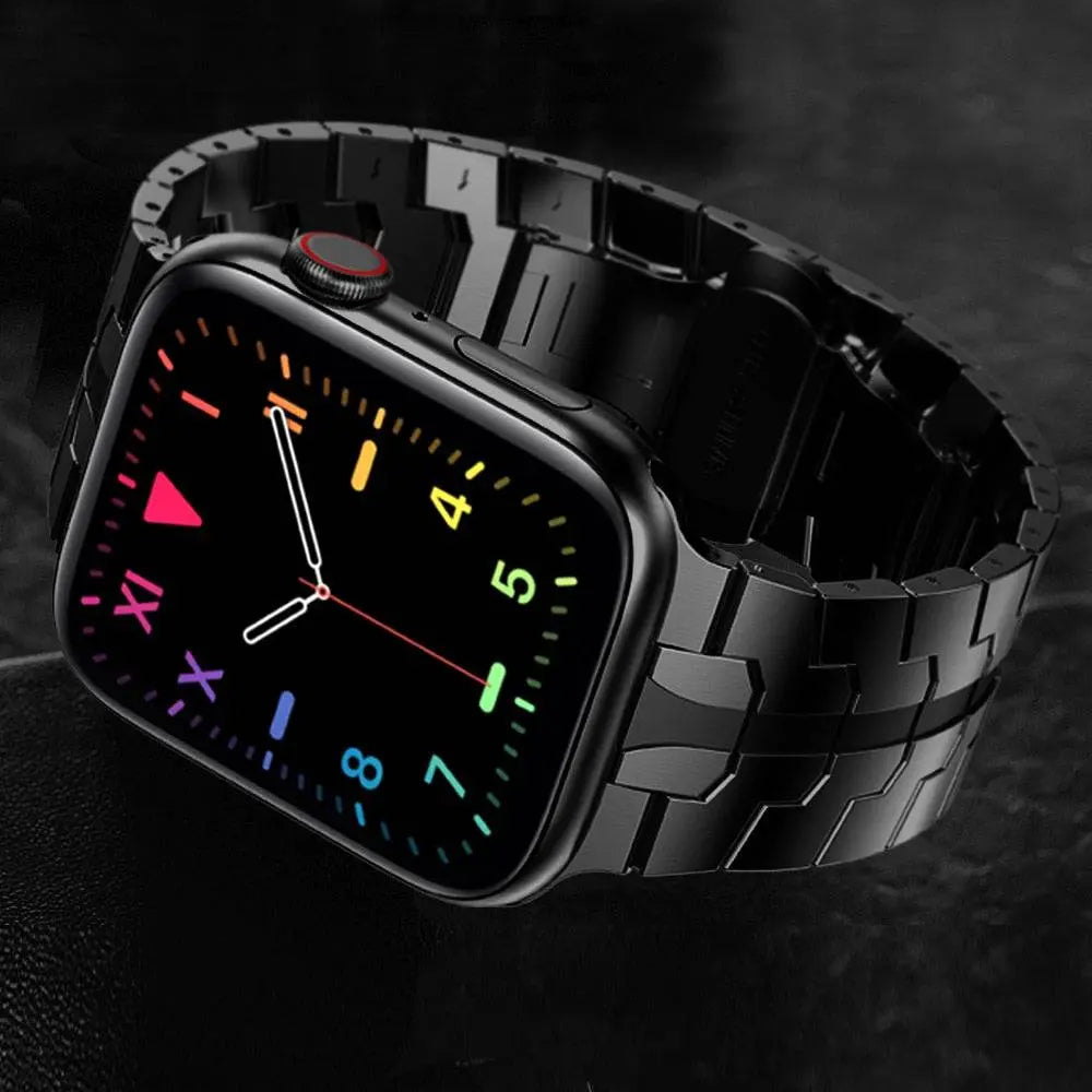 The Black Mamba Collection Stainless Steel Band For Apple Watch Series 7 - Pinnacle Luxuries