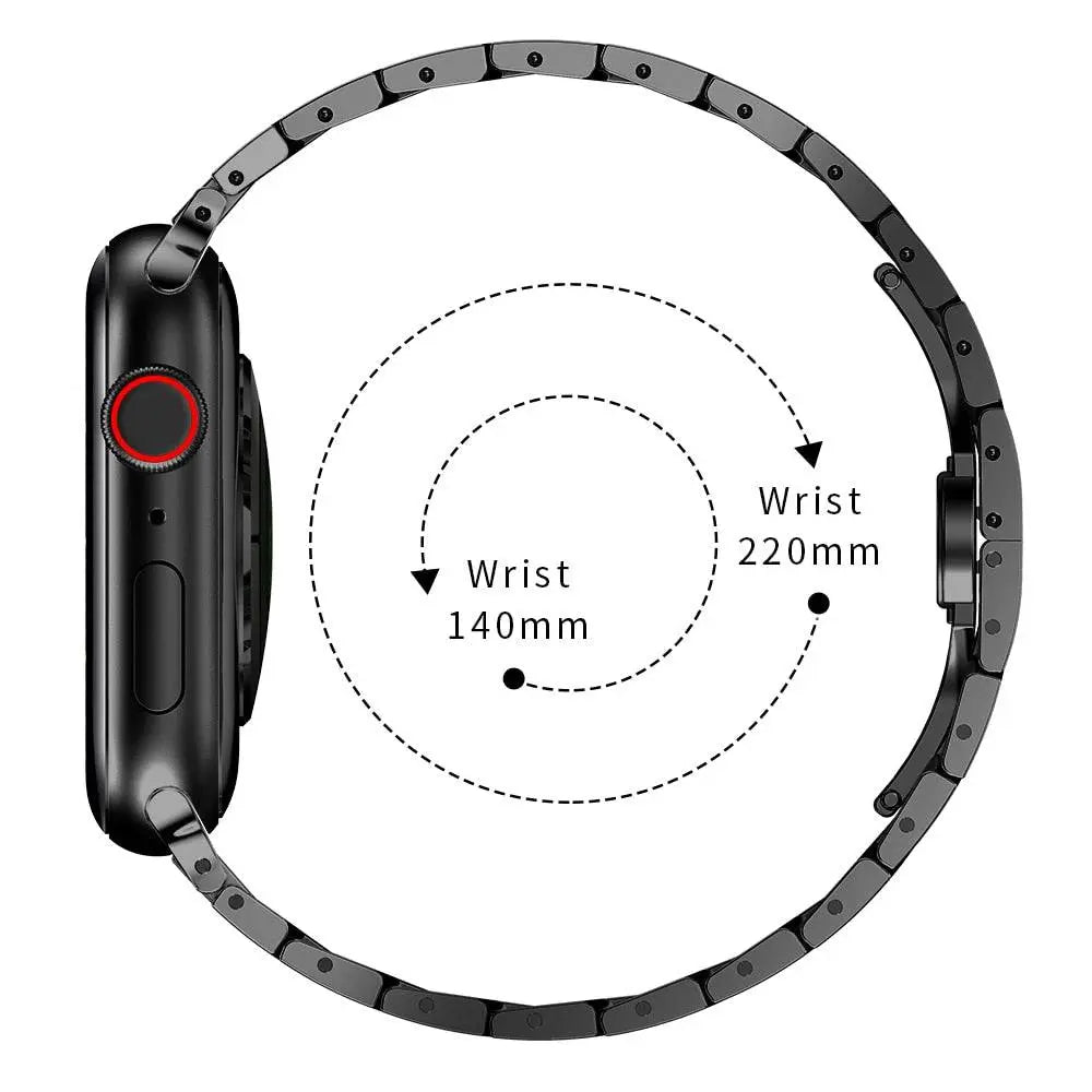 The Black Mamba Collection Stainless Steel Band For Apple Watch Series 7 - Pinnacle Luxuries