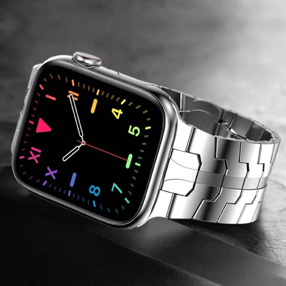 The Black Mamba Collection Stainless Steel Band For Apple Watch Series 7 - Pinnacle Luxuries
