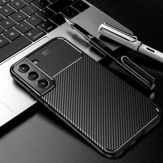 Carbon Fiber Styled Case For Samsung Galaxy S22 / S22 Plus / S22 Ultra - Avontic
