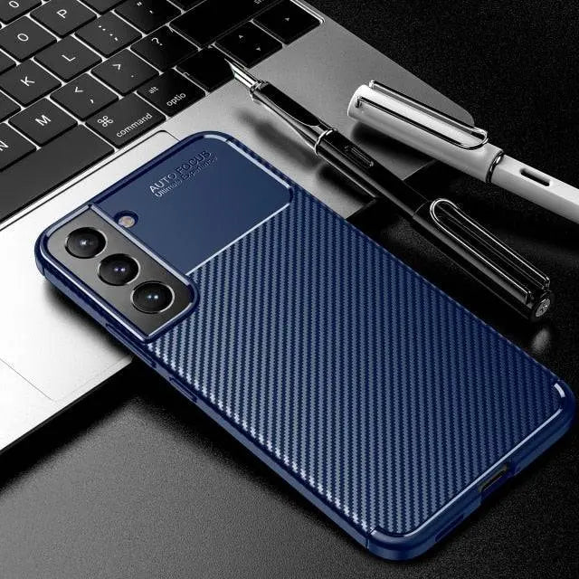 Carbon Fiber Styled Case For Samsung Galaxy S22 / S22 Plus / S22 Ultra - Avontic