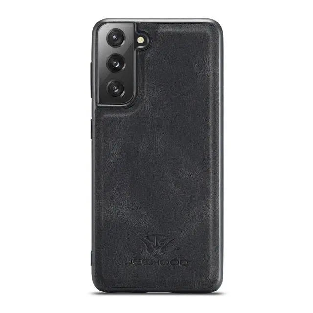 Custom Leather Wallet Case For Samsung Galaxy S22 / S22 Plus / S22 Ultra - Avontic