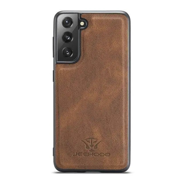 Custom Leather Wallet Case For Samsung Galaxy S22 / S22 Plus / S22 Ultra - Avontic