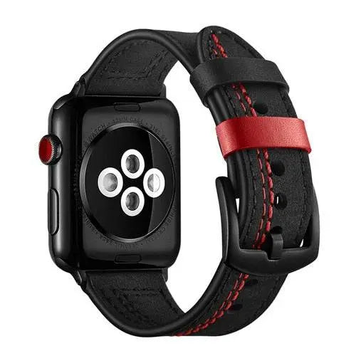 American Warrior Men's Leather Apple Watch Band - Pinnacle Luxuries