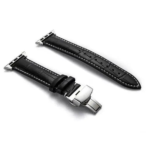 Genuine Cowhide Leather Apple Watch Band - Pinnacle Luxuries