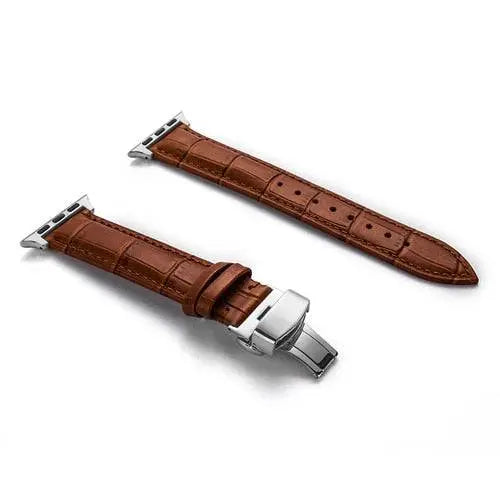 Genuine Cowhide Leather Apple Watch Band - Pinnacle Luxuries