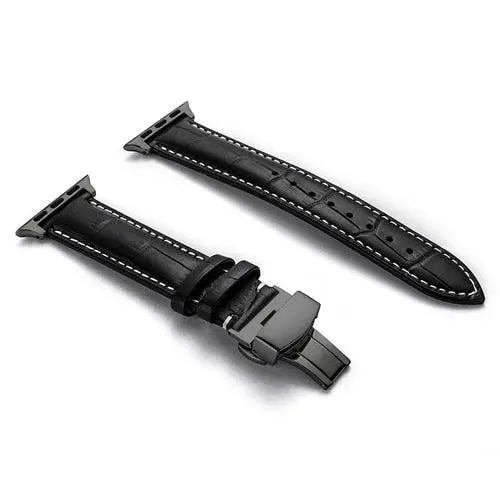 Genuine Cowhide Leather Apple Watch Band - Pinnacle Luxuries