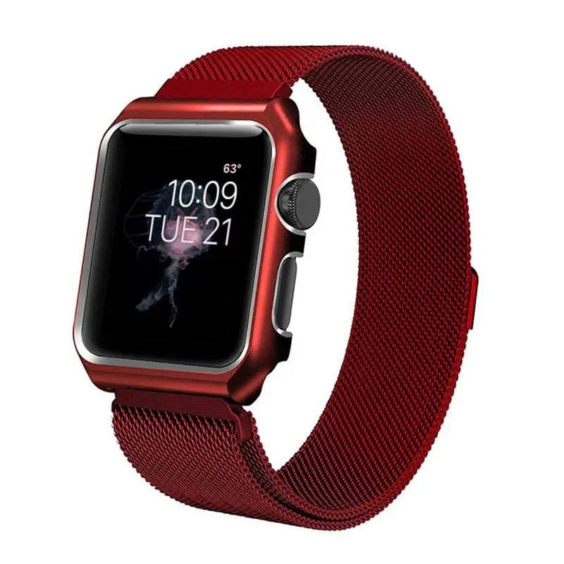 Pristine Apple Watch Stainless Steel Mesh Loop Band Case - Pinnacle Luxuries