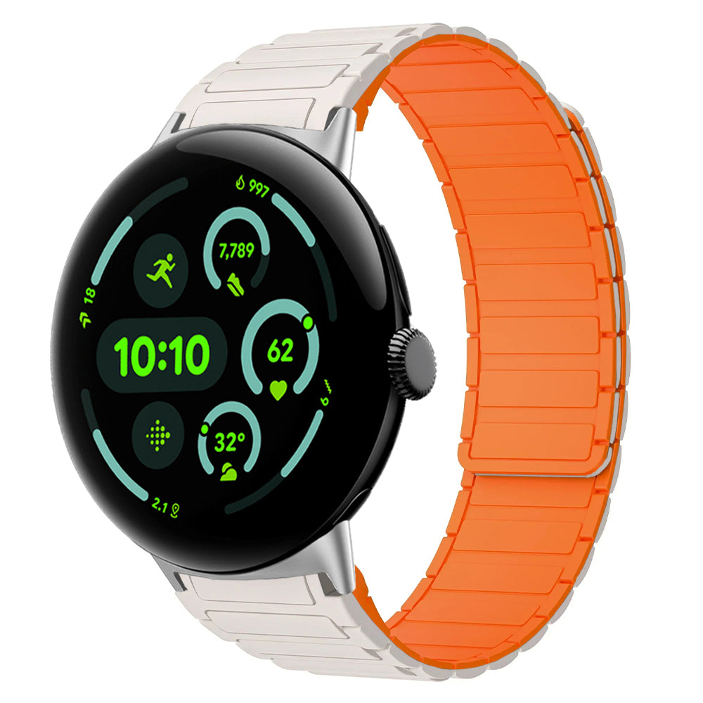 MagnoFlex™ Sport Band for Google Pixel Watch 3 & 4 (45mm) – Magnetic Silicone Performance Strap
