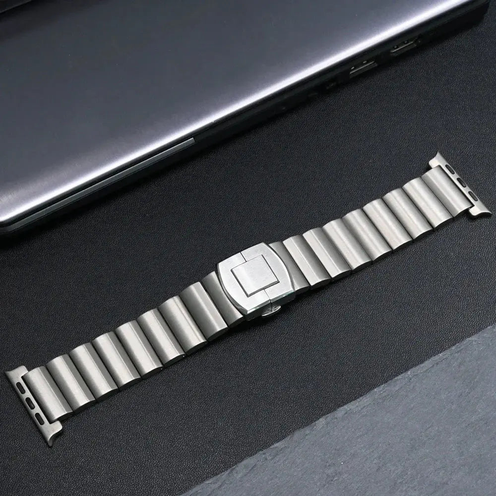 Titanium Elite Band for Apple Watch Ultra – Grade 2 Titanium with Stainless Steel Buckle — product view 3