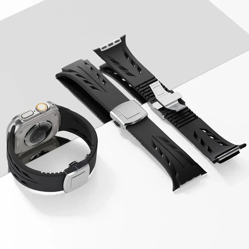 Cut To Size Silicone Strap for Apple Watch Ultra 1/2 49mm 45mm 44mm 42mm Premium Silicone Band for Iwatch Series 9 8 7 6 5 4 Se Avontic