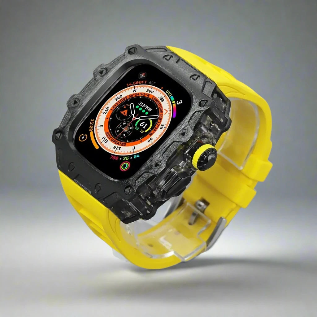 Titanium Alloy Case and Fluorubber Band Combo for Apple Watch Ultra and Ultra 2 - Avontic