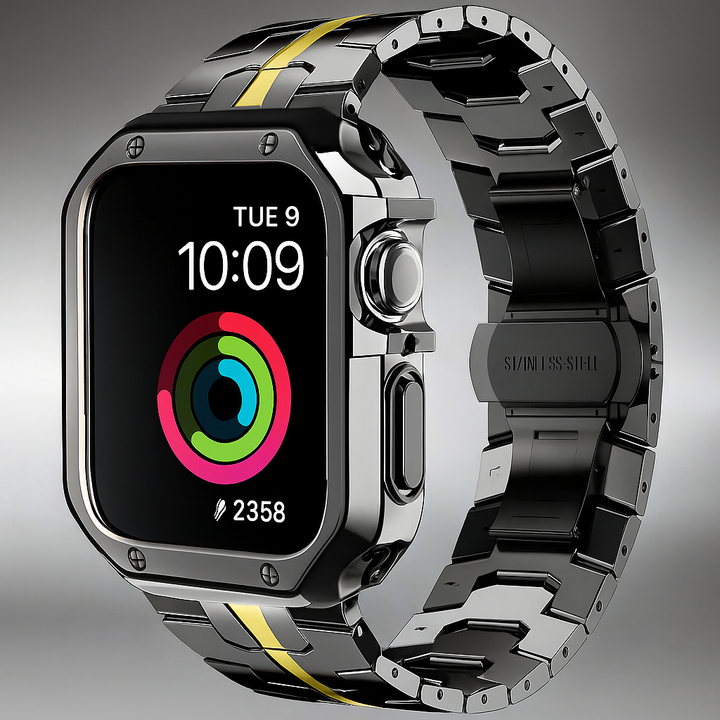 Infinity Series — Titanium Band & Armor Case for Apple Watch Series 11/10 (42mm & 46mm) & Ultra 4 (49mm)