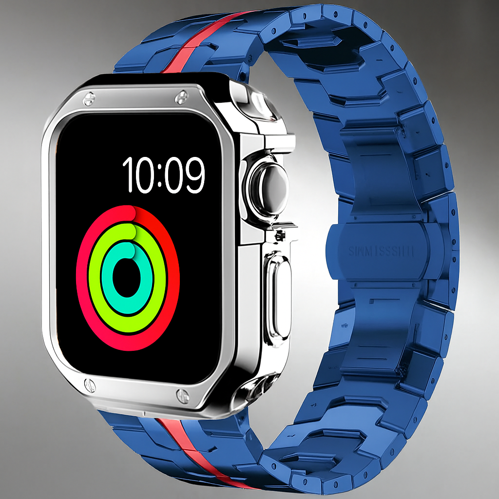 TitaniumGuard Prime Armor Set – Titanium Band & Protective Case for Apple Watch Ultra 3/2/1, Series 11/10/9/8, SE & All Models