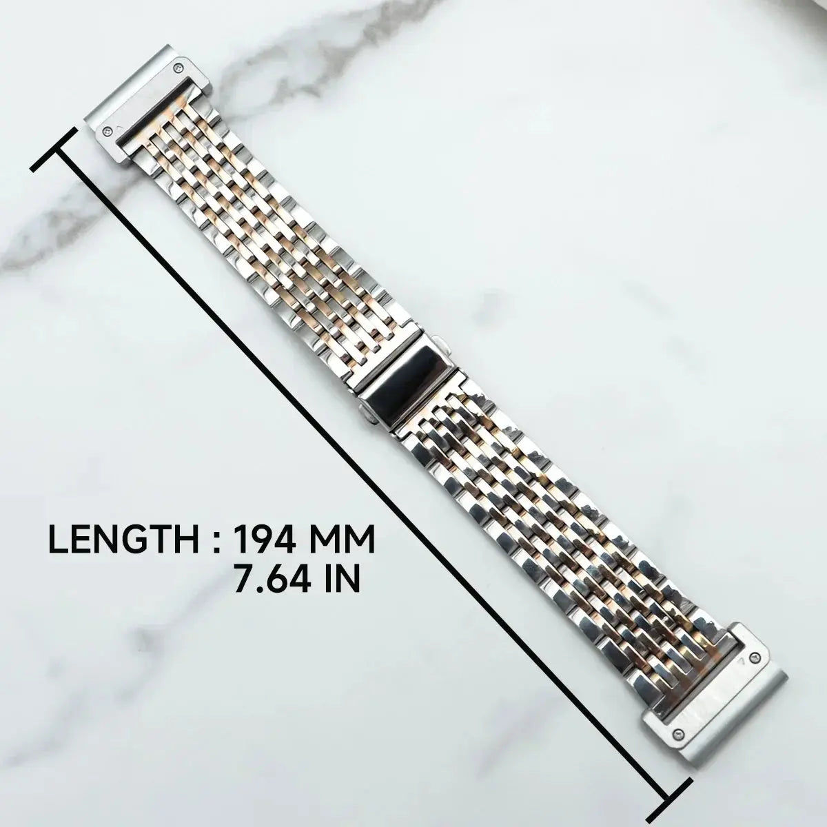 Elegance Stainless Steel Band – Premium Edition for Garmin Fenix 8 — product view 8