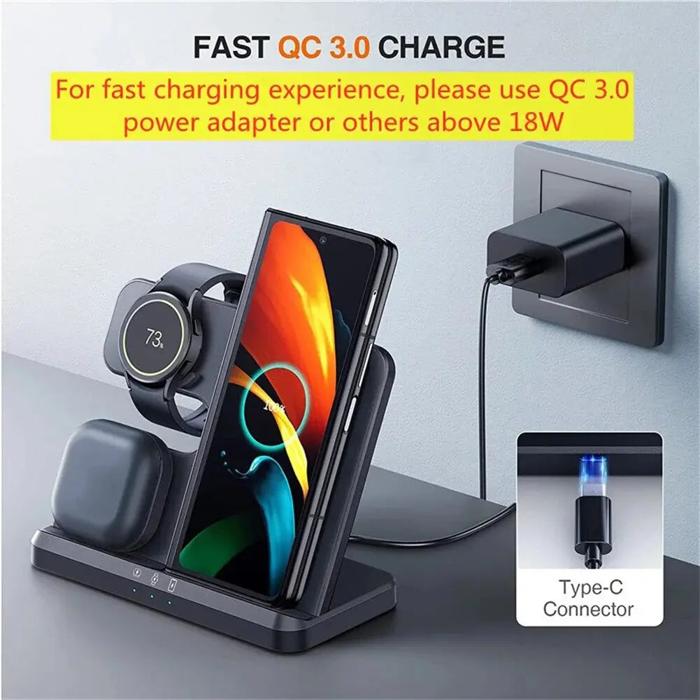 Avontic PowerHub - 3-in-1 Wireless Charging Station For Samsung — product view 4