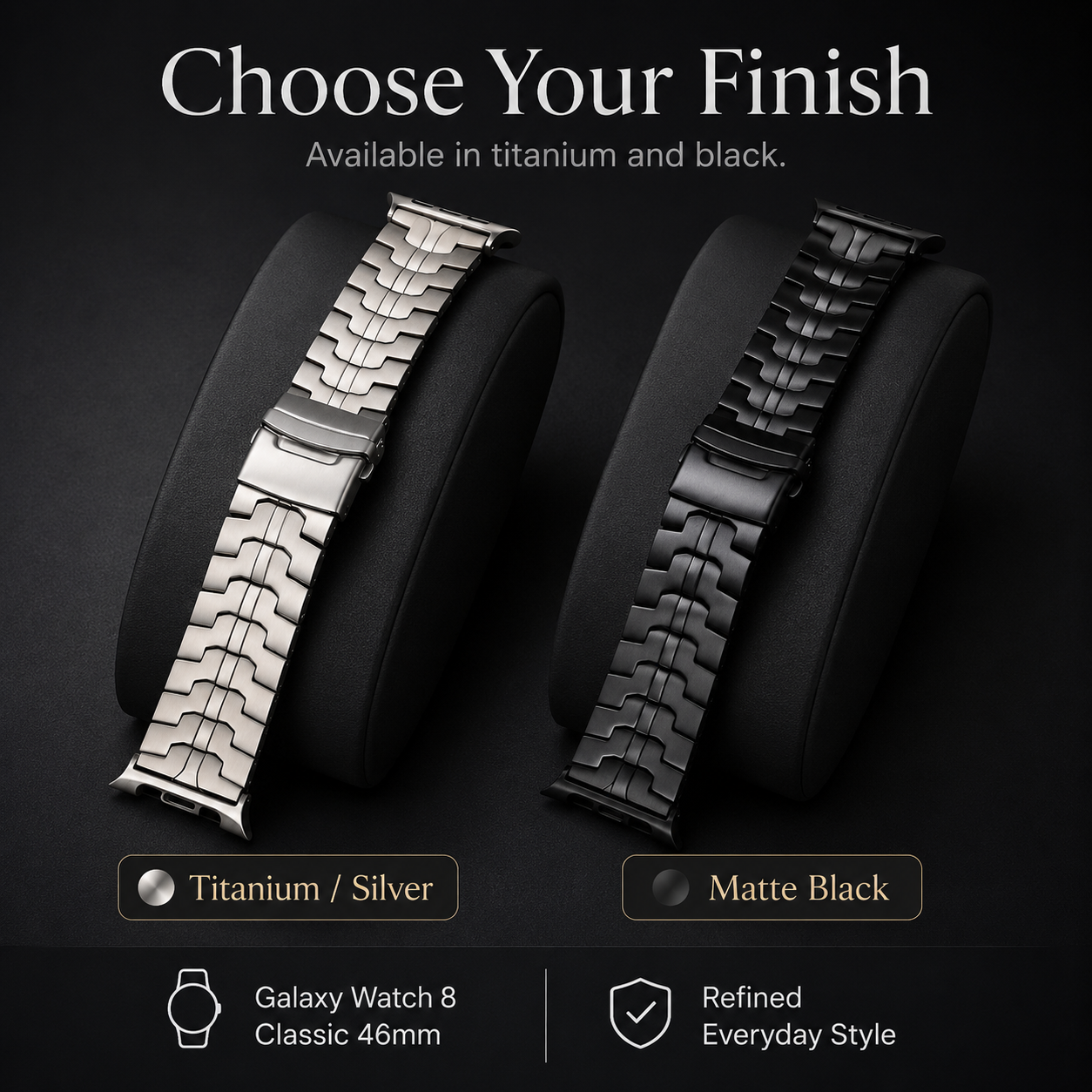 Titanium Prestige Band for Galaxy Watch 8 Classic – 46 mm