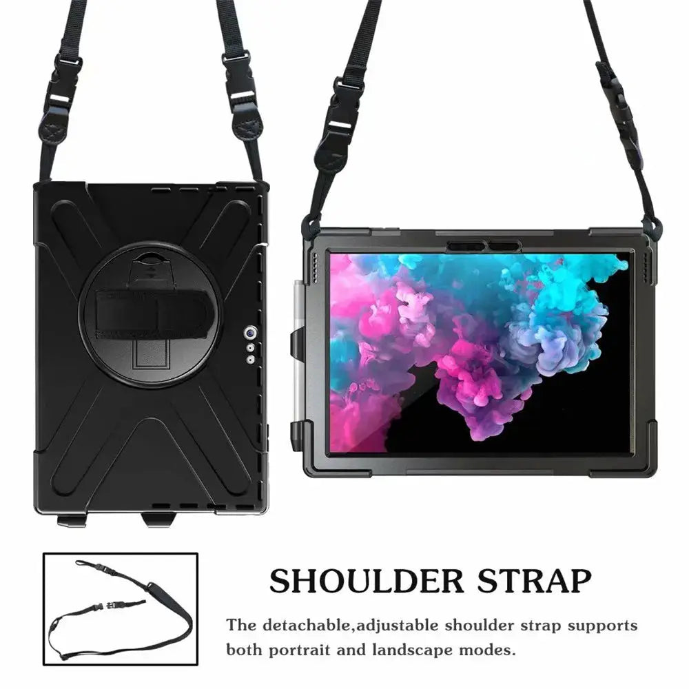 360 Rotating Hand Strap Kids Safe Shockproof Case for Microsoft Surface Pro 4 Pro 5 Pro 6 7 12.3" Surface Go 2 Pro X Cover Funda Avontic
