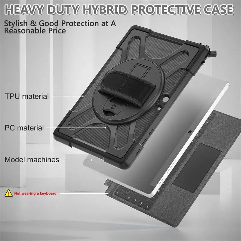 360 Rotating Shockproof Laptop Cover for Microsoft Surface Go 4 3 2 1 10.5" Pro 9 8 13" 7 6 5 4 12.3 inch Case Funda Capa Coque Avontic