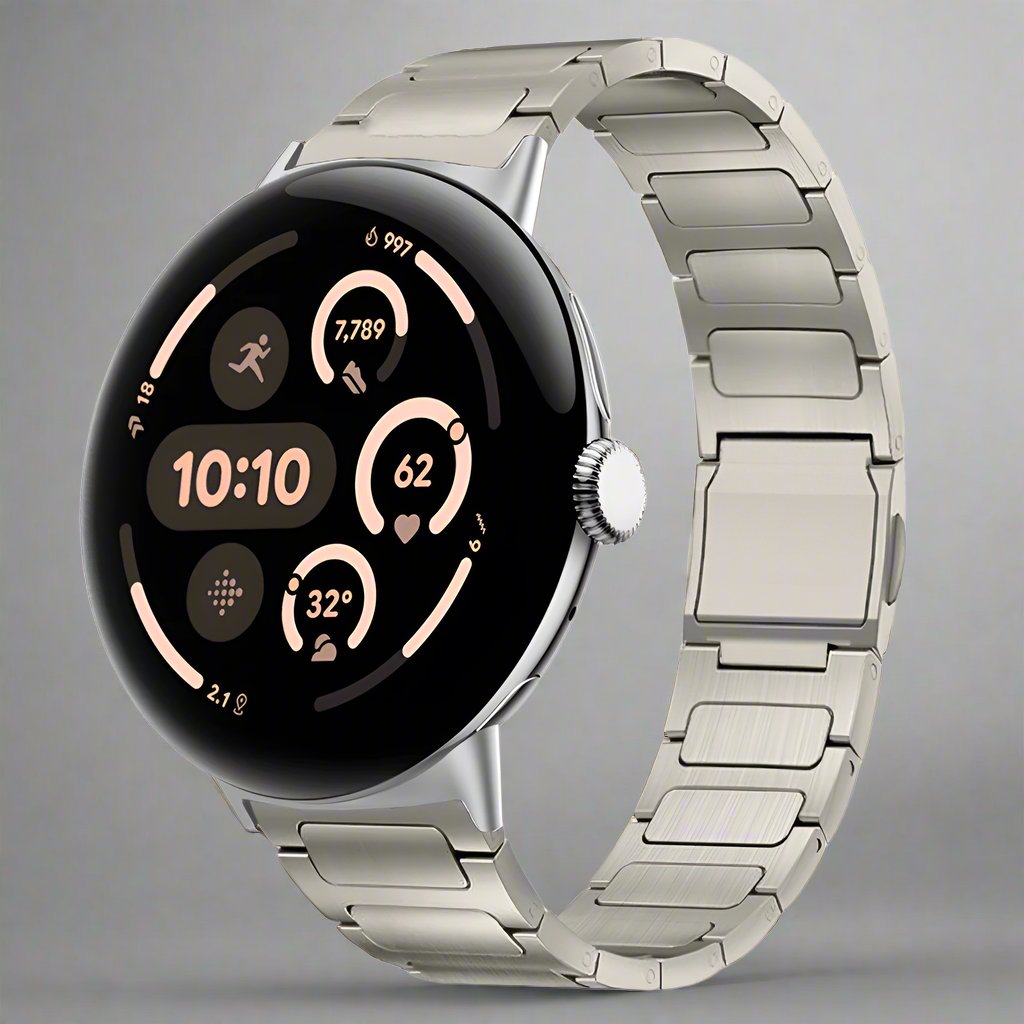 TitanLink™ Luxury Band for Google Pixel Watch 3 & 4 (45mm) – Grade 5 Titanium