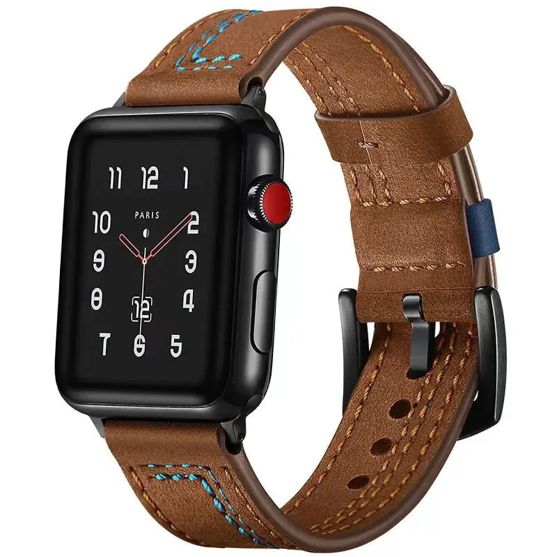 Leather Strap For Apple Watch Band 44mm Ultra 2 49mm 42mm 38/40mm watchband Correa bracelet iWatch Series 5 3 SE 6 7 8 9 45/41MM Avontic