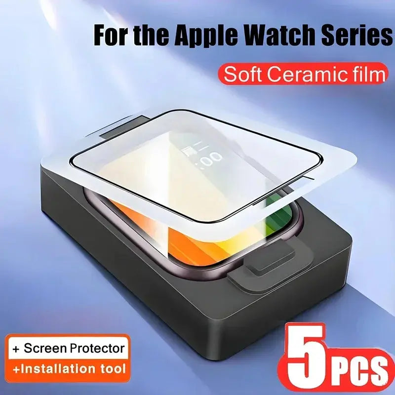 5PCS Ceramic film Install tool For Apple watch Ultra 9 8 7 49mm 45mm 41mm Screen protector For iwatch 10 6 5 46mm 44mm 40mm 42mm Avontic