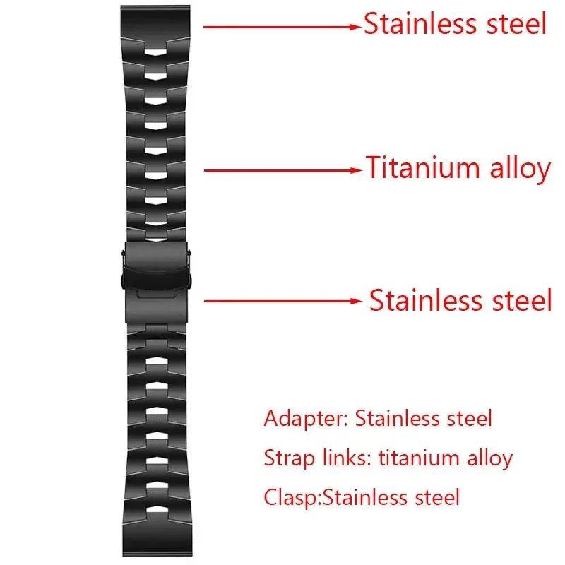 22mm 26mm Titanium Band for Garmin Strap Fenix 7X 7/6 6x Pro 5x Plus Forerunner 965 Quick Release Alloy Metal Bracelet Correas Avontic