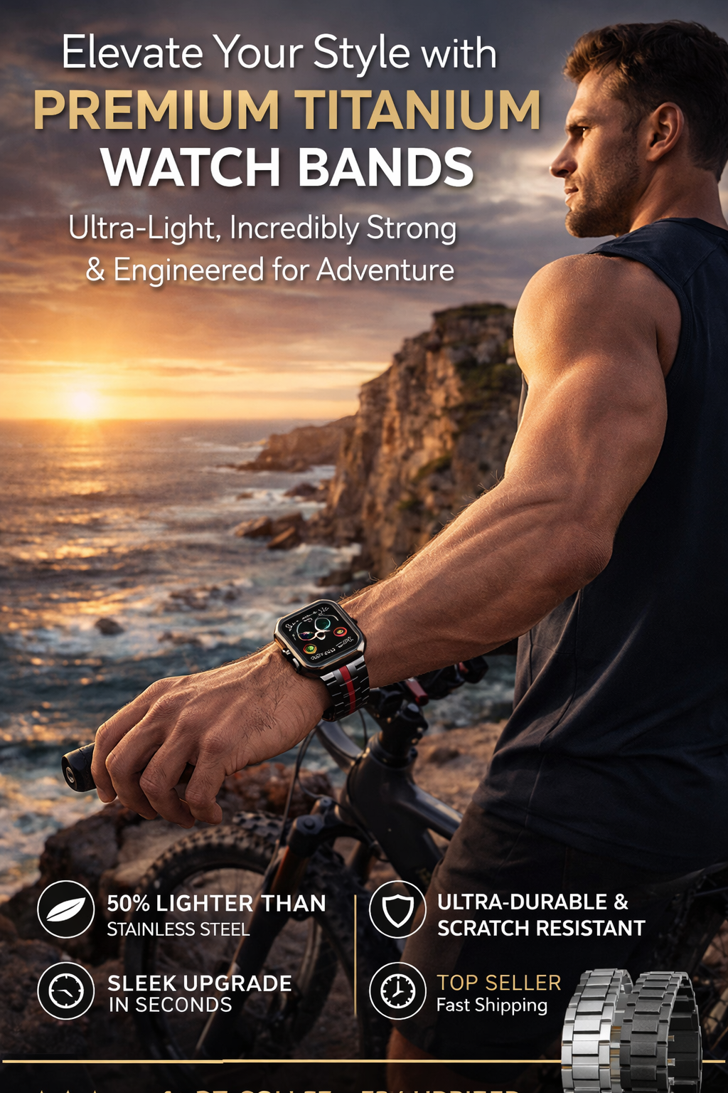 TitaniumGuard Ascend Series – Titanium Band & Protective Case for Apple Watch Ultra & Series 11/10/9/8/7