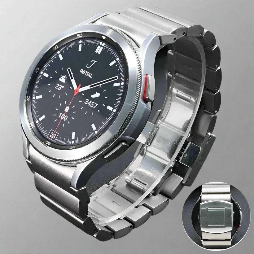 Titanium Elite Band for Samsung Galaxy Watch 4/5/6/7 – Grade 2 Titanium with Stainless Steel Buckle