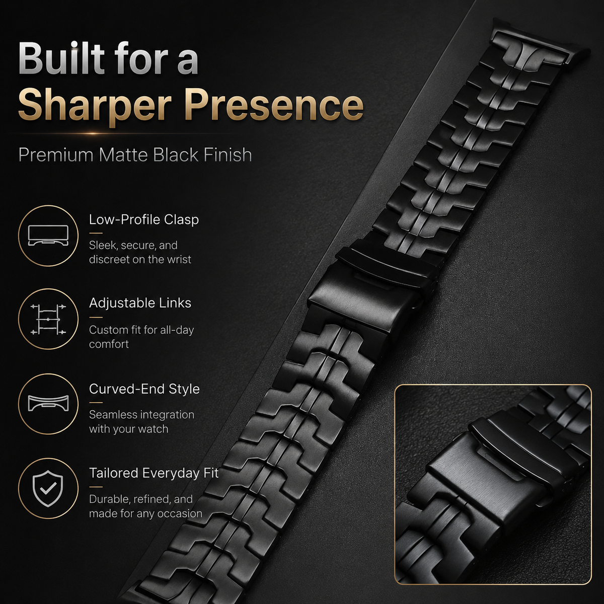 Samsung Galaxy Watch9 40/44mm + Watch8 Classic 46mm Band – Titanium Prestige