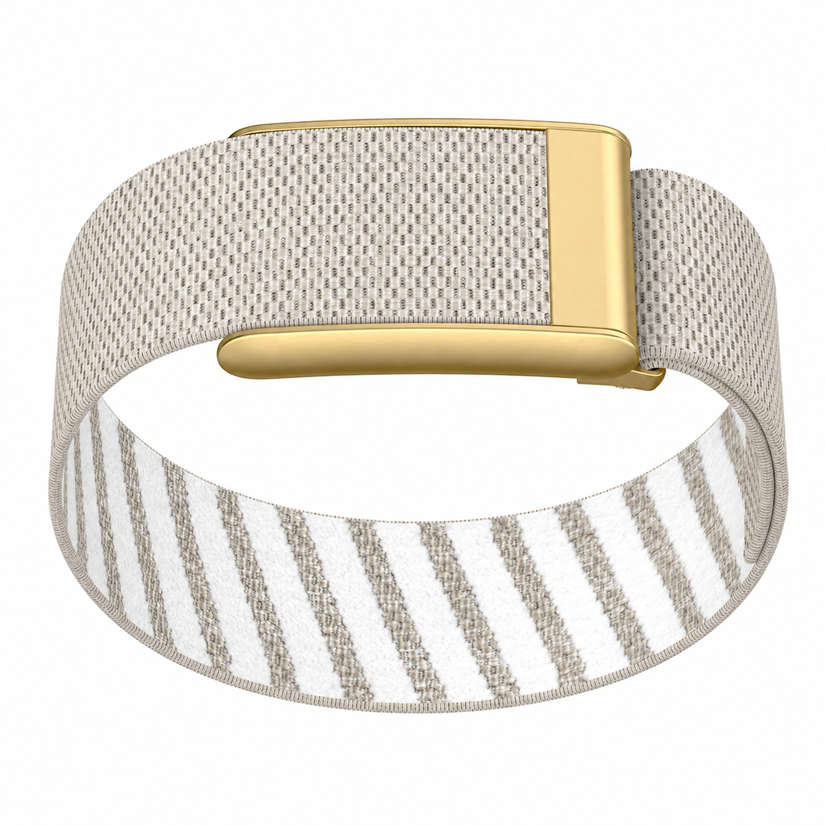 FlexWeave Precision Band for Fitbit Air – Stretch Nylon – Gold / Stone – white background variant view