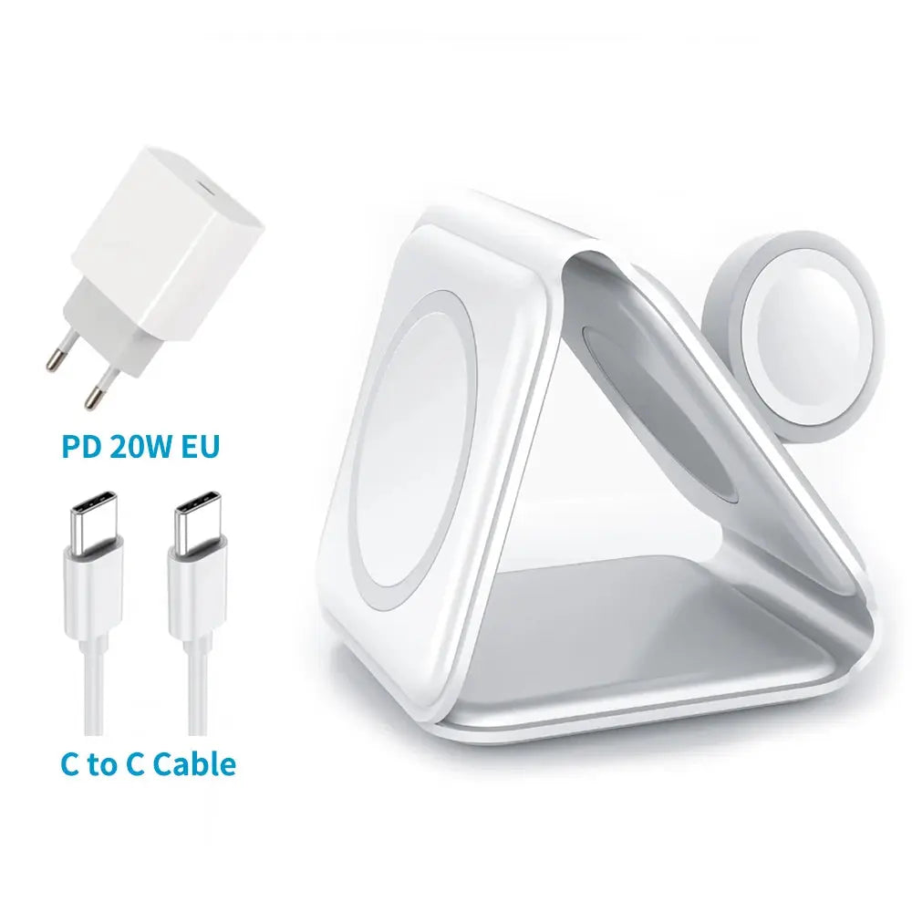 PinnacleCharge Pro 3-in-1 Foldable Wireless Charging Station - Pinnacle Luxuries