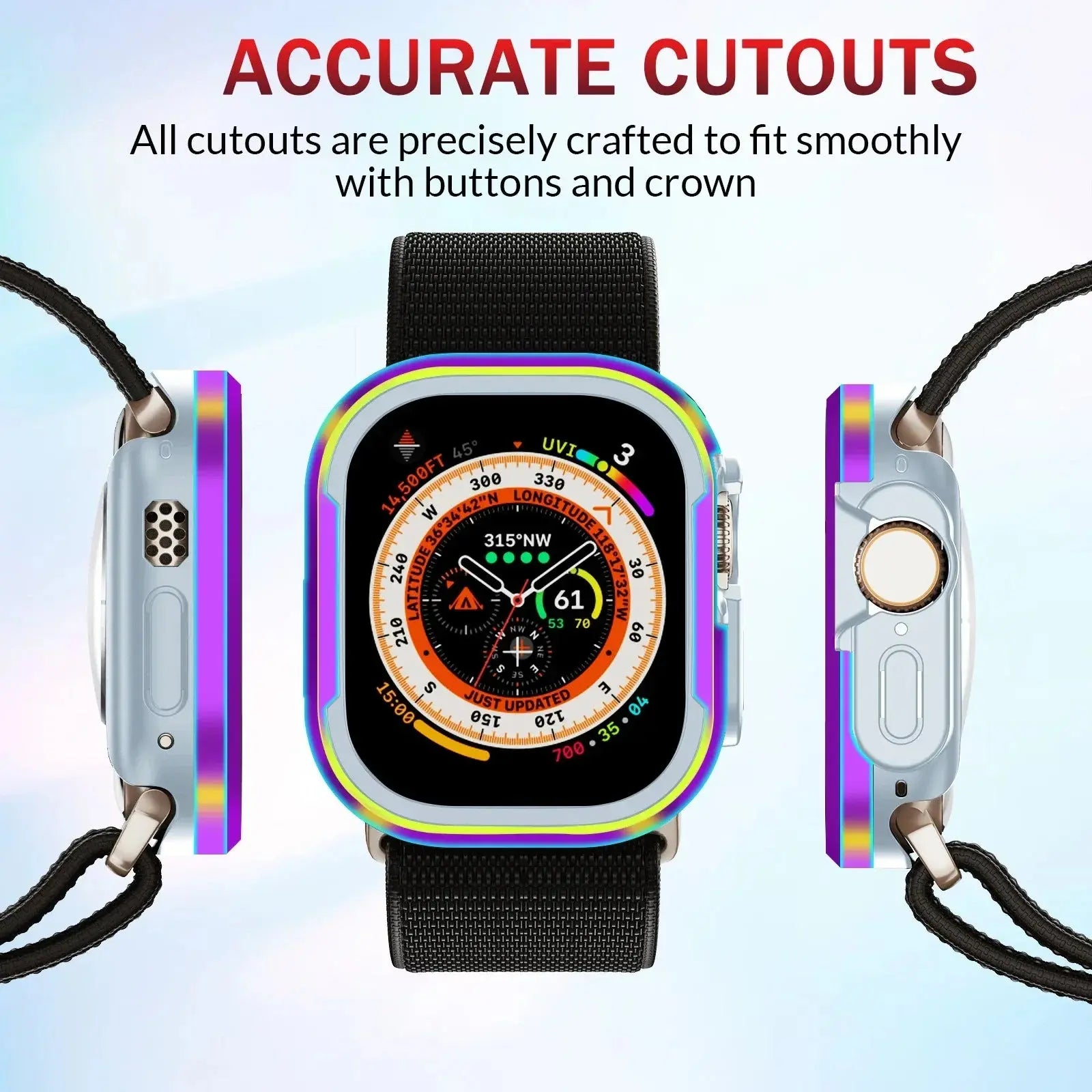 Aluminum Alloy Watchcase Cover for Apple Watch Ultra Series 10 9 8 7 6 5 Bumper Case 46mm 45mm 41mm 42mm Accessories Frame Metal Avontic