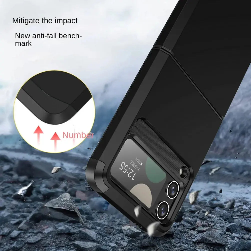 Armor Shockproof Protection Phone Case case For Samsung Z Flip 5 Flip5 Galaxy Z Flip 4 3 Dual Layer Heavy Duty Back Cover Avontic