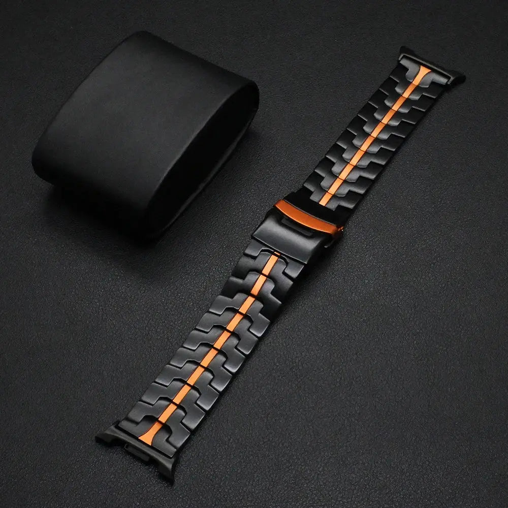 Black Gold Titanium Band for Samsung Galaxy Watch 8 Ultra2 Correa Bracelet Accessories for Samsung Watch8 Ultra 2 Loop Wristband Avontic