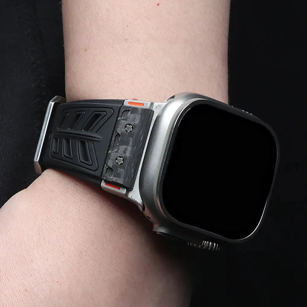 CarbonForce Pro FKM Fluororubber Band – Premium Carbon Fiber Design for Apple Watch Ultra &amp; Series 10, 9, 8, 7 — product view 40