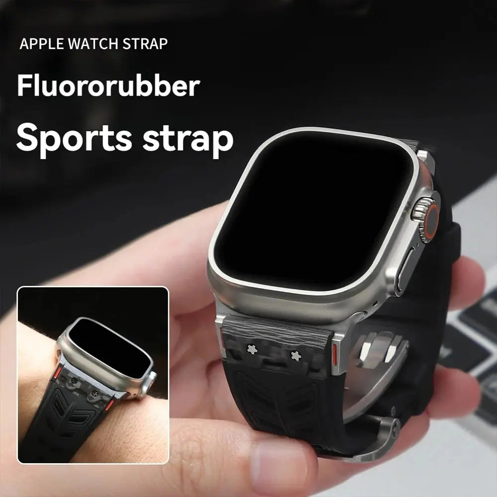 CarbonForce Pro FKM Fluororubber Band – Premium Carbon Fiber Design for Apple Watch Ultra &amp; Series 10, 9, 8, 7 — product view 35