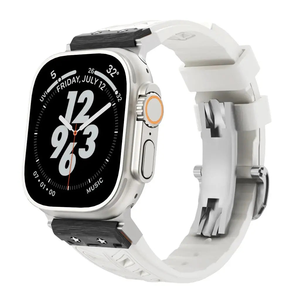 CarbonForce Pro FKM Fluororubber Band – Premium Carbon Fiber Design for Apple Watch Ultra &amp; Series 10, 9, 8, 7 — product view 3