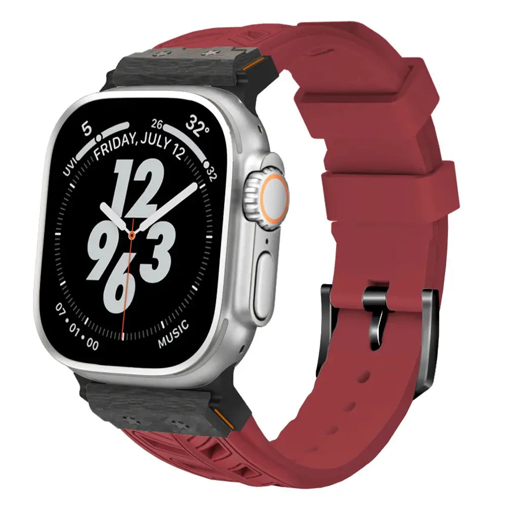 CarbonForce Pro FKM Fluororubber Band – Premium Carbon Fiber Design for Apple Watch Ultra &amp; Series 10, 9, 8, 7 — product view 6