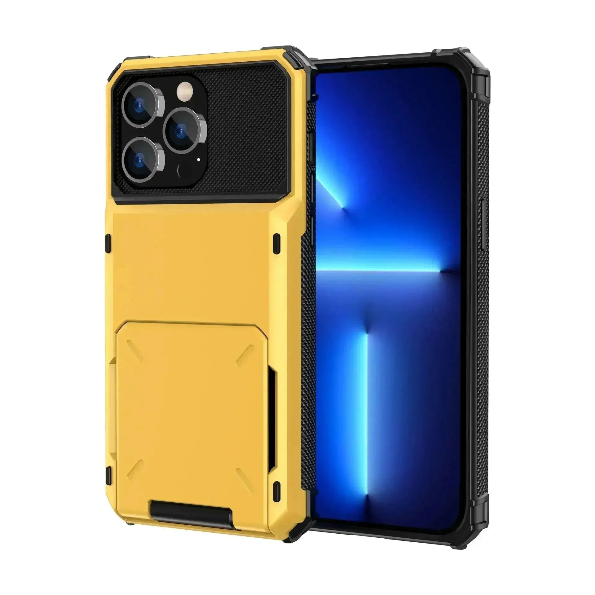 Heavy Duty Card Holder Case with Flip Wallet for iPhone 16, 16 Pro Max & Previous Models – Hidden Slot & Protective Hard Back Cover — product view 6