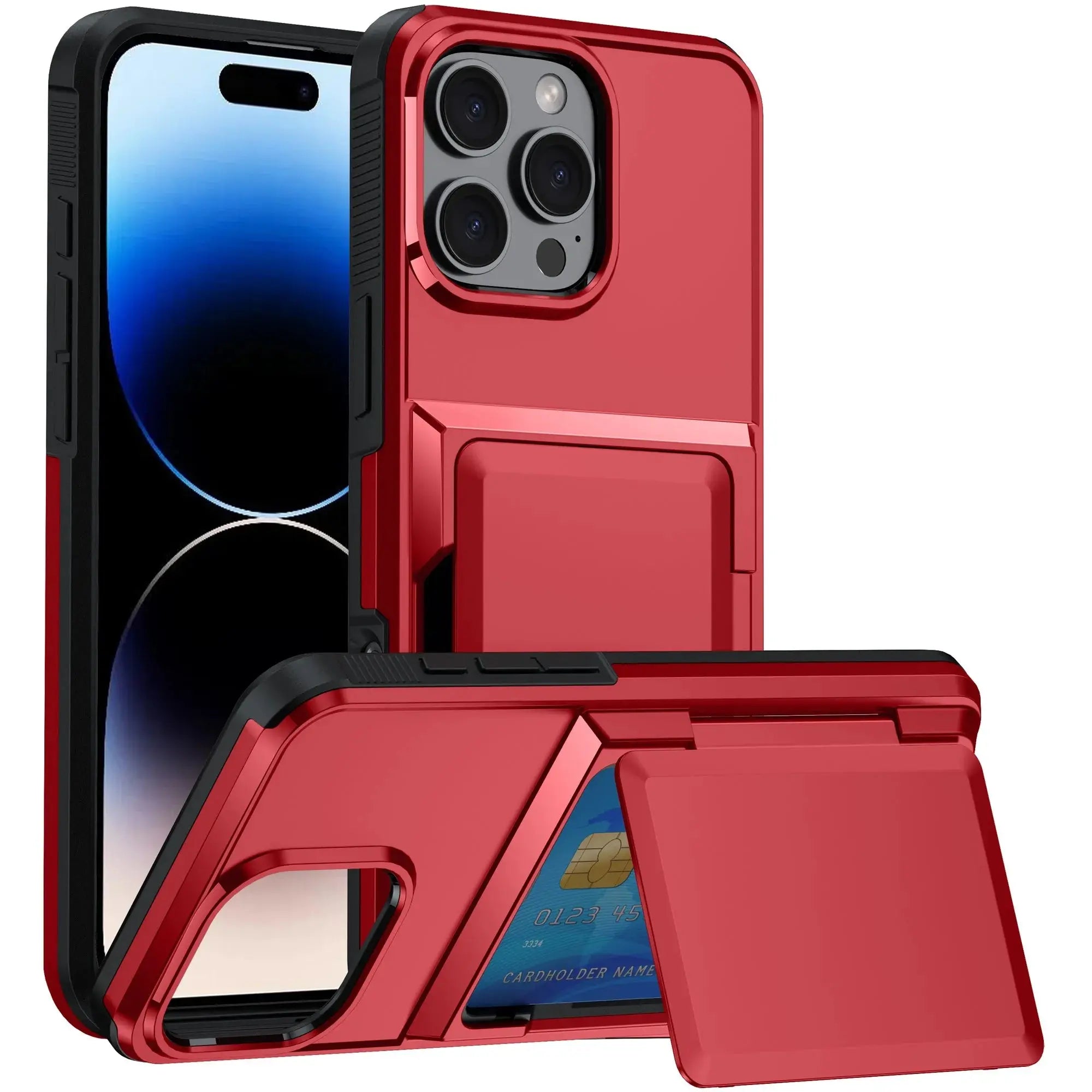 ArmorGuard Wallet Case with Card Holder for iPhone 16 and 16 Pro Max - Shockproof Heavy-Duty Protection — product view 3