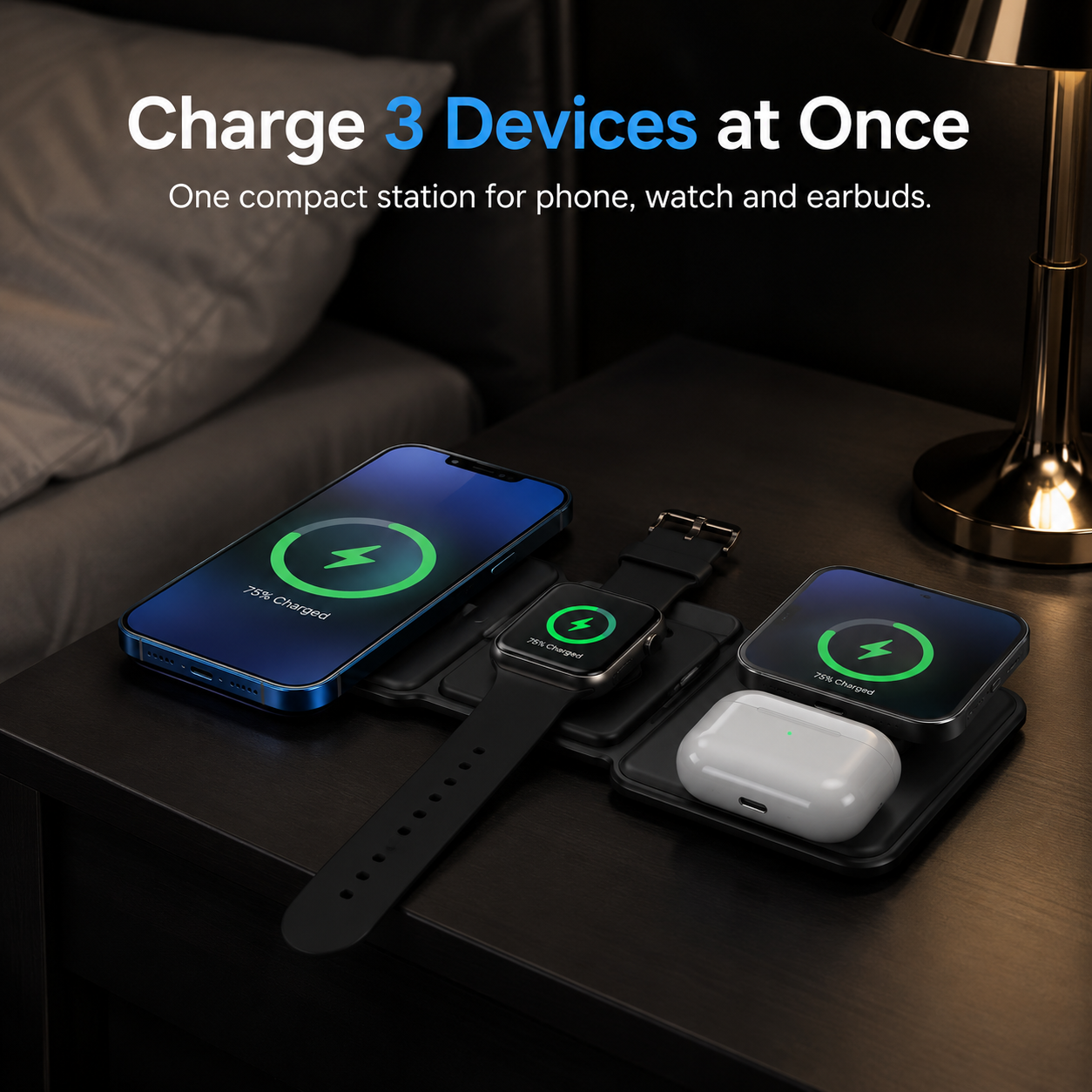 AvonticCharge Pro 3-in-1 Foldable Wireless Charging Station — product view 10
