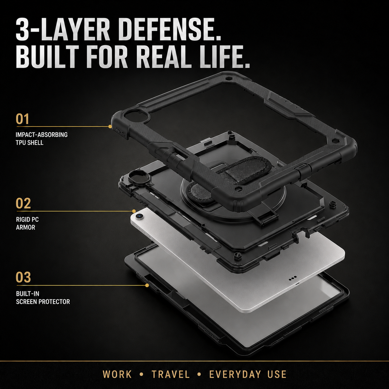 RhinoGuard Rugged Pro Spectrum 360° — iPad (A16), Air 11 & 13 Case — product view 2