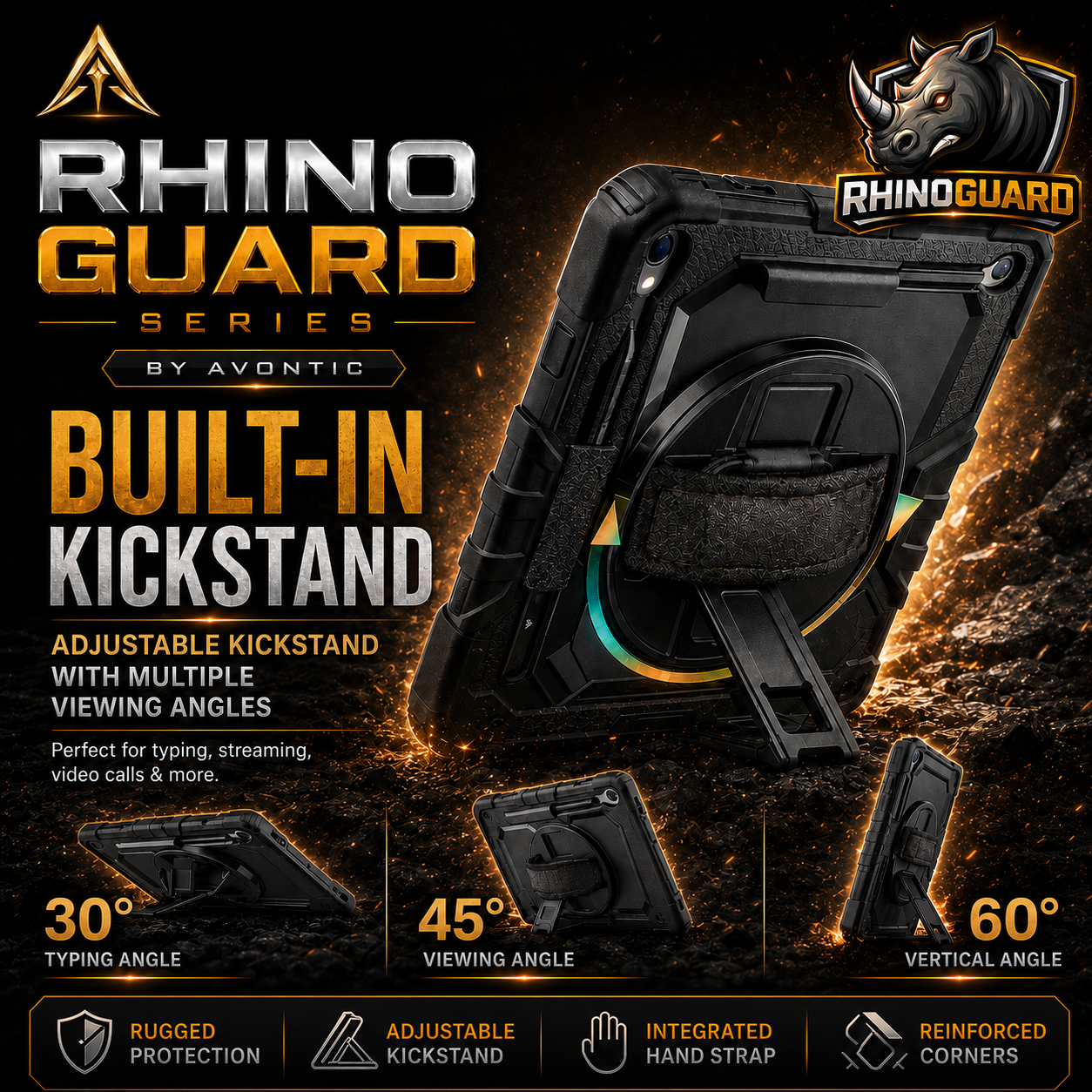 RhinoGuard Atlas 360 Pro — Heavy-Duty Samsung Galaxy Tab Case — product view 3